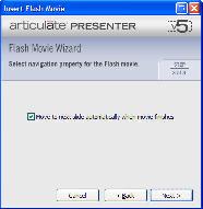 26 - Articulate Presenter 5 Documentation You will be able to view your Flash movie when your presentation is published.