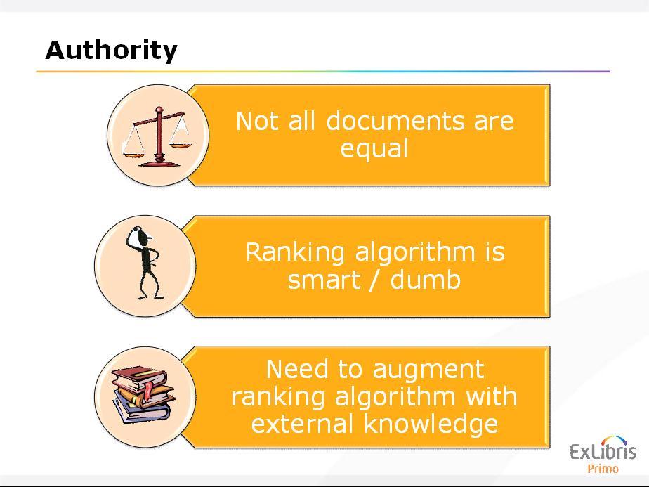 Document Authority using click-statistics to assess document quality Not all documents are created equal.