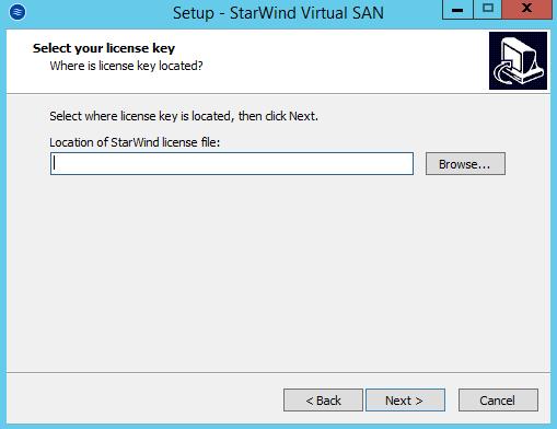 purchase of StarWind Virtual SAN. Select the appropriate option.