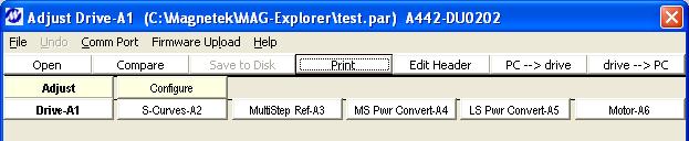 Print print copy of Parameter List 1. Select the Print function.