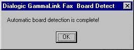 3. Fax Configuration 3.4.3. AutoDetect Button The AutoDetect button is used after a new board is installed in the system or to repair an incomplete GDK registry key information set.
