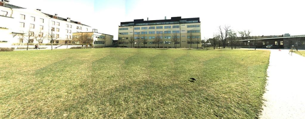 Figure 3. The test site at University of Gävle. The image was taken from the in-built camera of the laser scanner. 2.3.2 Static GNSS measurements Two GNSS receivers were used in the static GNSS measurements.