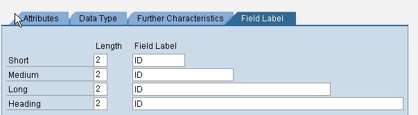 ... October 2005 Switch to the Field Label tab and enter the values listed on the screen below.