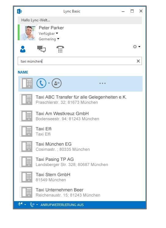CONTACT DATA INTEGRATION FOR LYNC XPhone Essentials allows Free-text search * e.g.