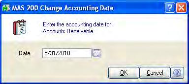 ... LESSON 4 - CHANGING THE ACCOUNTING DATE... Lesson 4 - Changing the Accounting Date NOTE The M/d/yyyy format is the default date display format.