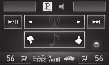 Bluetooth Audio display Notes: Make sure the volume on your phone is properly adjusted.