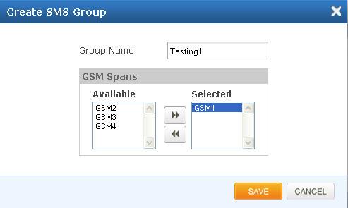 For sending sms, User has to make group of spans from which we can send SMS.