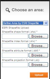 - 9 - Define Area by ESRI Shapefile (For Data Products only, not applicable for Planning Map orders).