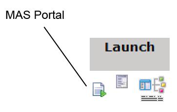 Chapter 14: Media Application Server configuration Opening the MAS portal You can open the MAS portal from the clusters page. 1. From the MAS Clusters page, in the MAS Servers section of the page, in the Launch column, click the MAS Portal icon, as shown in the following figure.