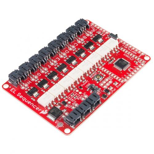 Page 1 of 15 EL Sequencer/Escudo Dos Hookup Guide Introduction The SparkFun EL Sequencer is an Arduino-comptabile microcontroller, with circuitry for controlling up to eight strands of