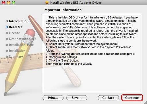 Step 1. Step 2. Unzip the driver package and then click the Installer.pkg.