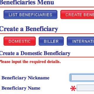 Please check and confirm that all account number and sort code information is correct before submitting the Beneficiary
