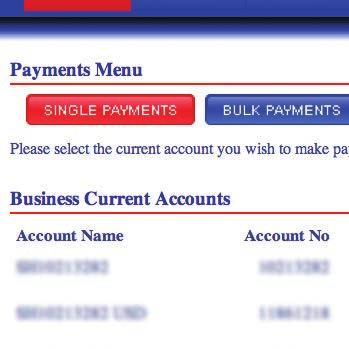 01 PAYMENTS Home menu The Payments home menu provides a list of accounts from which payments can be made Select the account from which to make a payment The