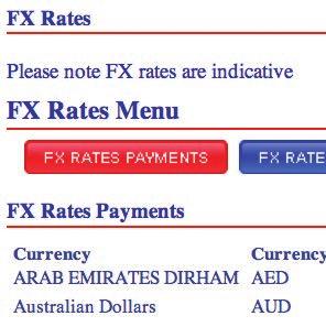 FX rates tab in Payments menu Here you have two tabs: FX Rates