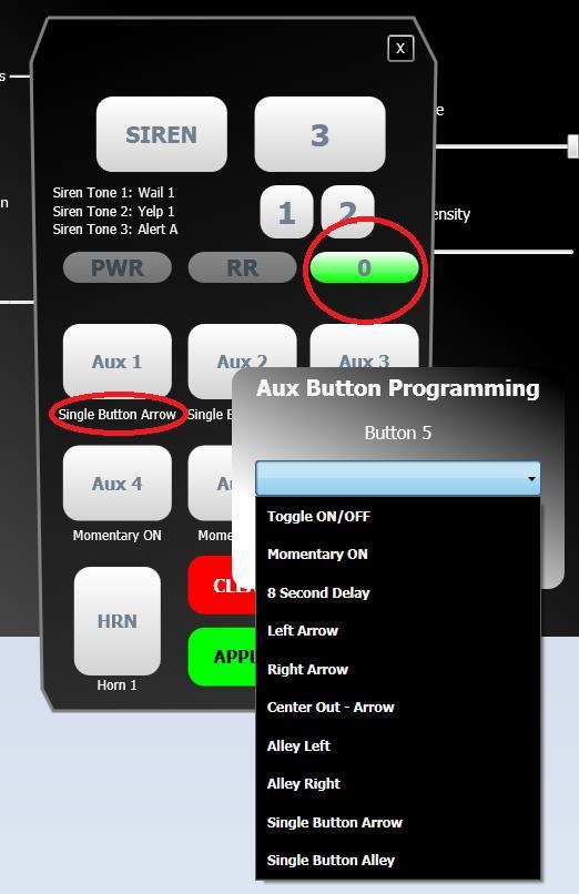 Figure 21 SIREN BUTTON When the Switch button (0-3) is set to zero and the Siren button is clicked, it will display a dialog to set up to three different tones.