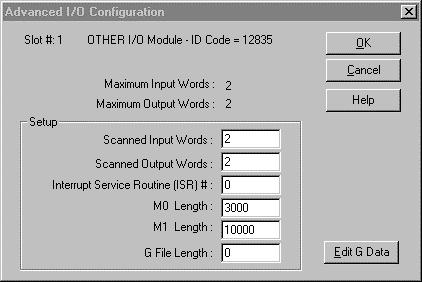 Module Configuration Select the OK command button to apply these settings to the module. Then, close the IO Configuration dialog box.