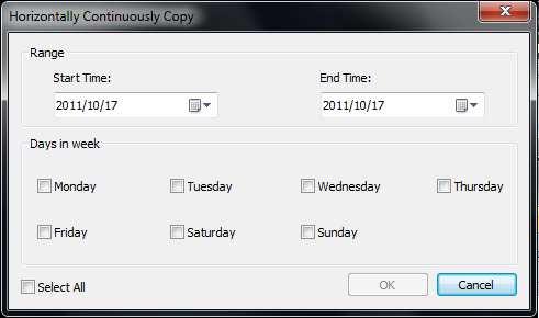Figure 6.6-7 Tip: Users can paste layouts to specific days by selected the dates in the Calendar window.