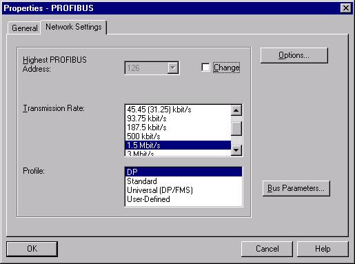 3 Operating the PROFIBUS CP with NCM S7 3.3.2 Checking and Setting Network Properties Procedure The parameters that describe the properties of the PROFIBUS subnet generally have default values.