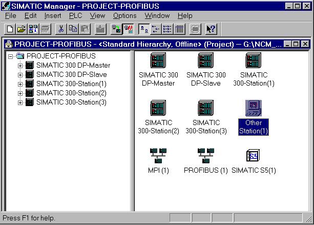 3 Operating the PROFIBUS CP with NCM S7 Procedure To enter a substitute in the project, following the steps below: 1. Select the project in the SIMATIC Manager. 2.