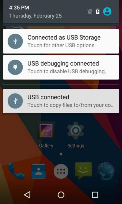 3.4 File Transfer Instructions Make sure there s a SD card in default card slot, check USB debugging and the specific process is Settings {}Developer
