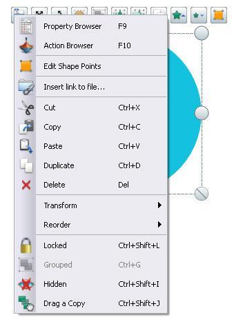 Labeled Marquee Handles 4. Group objects together by dragging a box around desired objects and/or text and select the Grouped icon. The Grouped icon will turn yellow when objects are grouped on page.