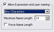 box or use the arrows to increase or decrease the number of characters allowed.