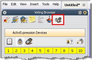 4 Paste Vote Results into Flipchart ActivExpressions devices can be added to the flipchart as separate objects. A snapshot of the current vote results will be pasted into the current flipchart.