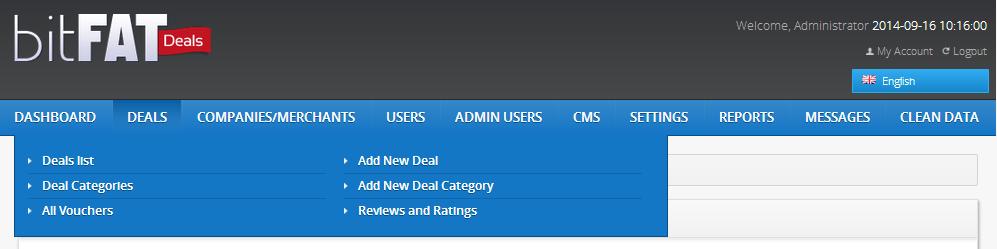 Deal Management Feature The ability to create separate Deals' or coupons for each category.