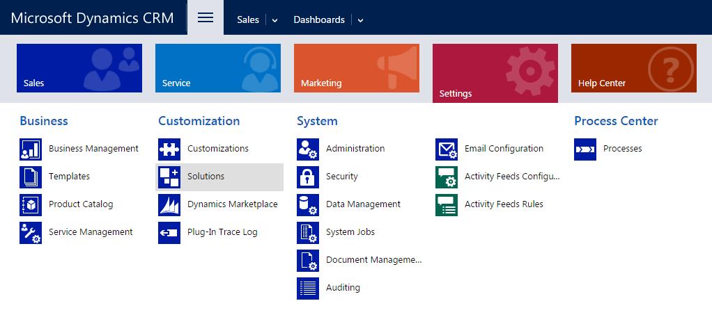 Configure Microsoft Dynamics CRM for Integration with Bomgar Remote Support Configuration within Microsoft Dynamics CRM consists of installing two custom solutions: 1.