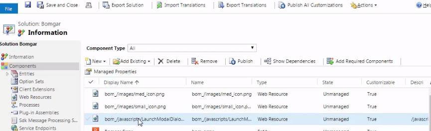 From the Import Solution popup, click Choose File and select the provided Bomgar_1_1.zip. Click Next. 6. When presented with Solution Information, click Next. 7.