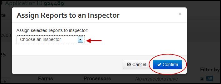 3.7 Verifier actions to assign specific reports to inspectors for reporting The verifier may select specific entity reports to assign to inspectors or the inspector may download all entities