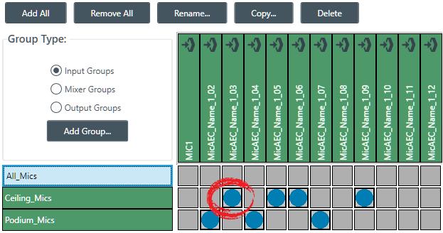 CONVERGE Pro 2 CONSOLE Room - Offline 84 8. Add or remove assets as needed until you are satisfied with the group assignments. 9. To create additional groups, repeat steps 3-8.