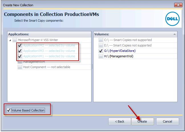3.5.2 Use HIT/Microsoft PowerShell Tools to create a collection of virtual machines The volume based collection in the previous section can be created using the New-ASMCollection command found with