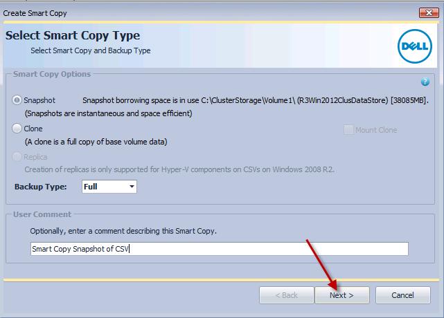 3. Review the summary screen and select Create when ready to create the smart copy.