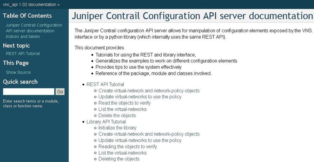 APIs http://www.juniper.