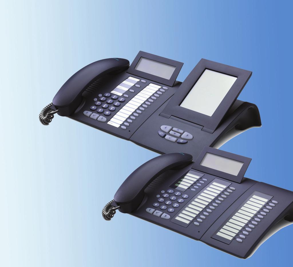 Fast access to all features via programmable function keys that can easily be labeled individually thanks to the innovative selflabeling key technology of the optipoint 420 S family.