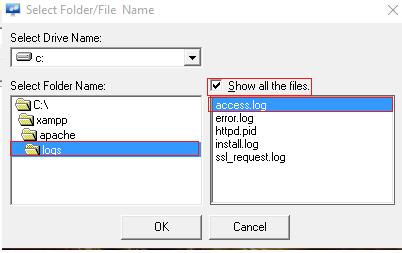 4. In Select Log File Type drop down, select the Textline option. 5.