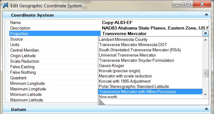 Reference Project Coordinate Systems to Standard Coordinate Systems Bentley Map V8i provides the capability of creating custom coordinate systems for MicroStation V8i.