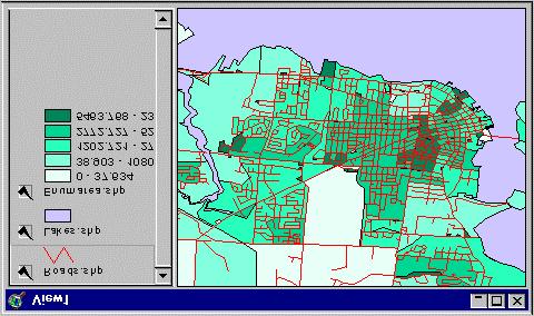 Page 15 of 37 ArcView GIS Kingston 20. Return to the Project Window (Window menu, choose Untitled).
