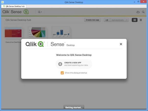 Creating a new app in Qlik Sense Desktop When creating their new product, Qlik spent a lot of time on thinking about how users might use Qlik Sense to create applications and they have made it really
