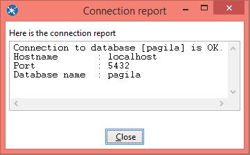 Enter pagila for the name and select PostgreSQL for the type.