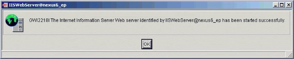 2. Right-click an Internet Information Serer object and, from the pop-up menu, select Start or Stop to start or stop the Web serer associated with the object.