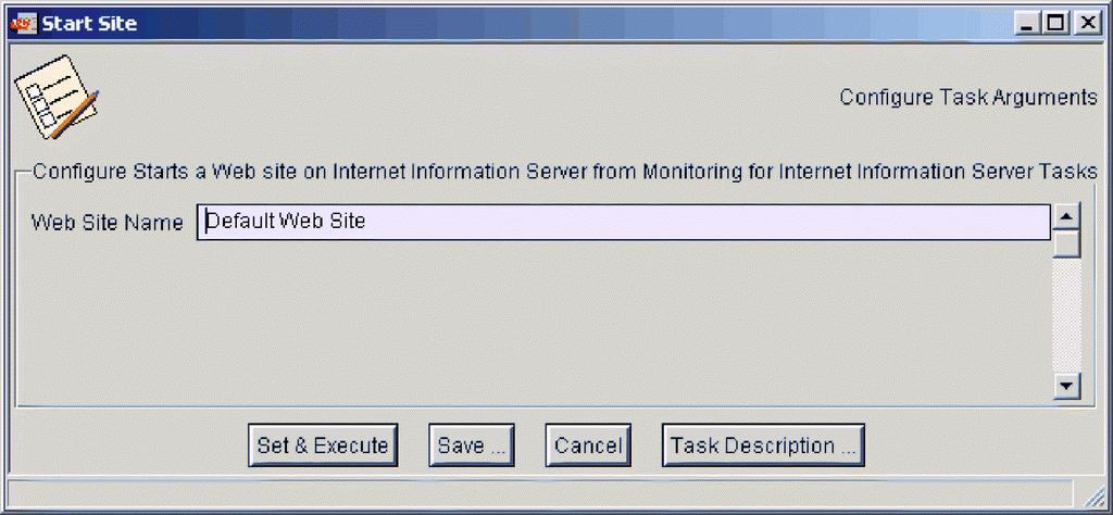 Additional information: For information about each field in the dialog box, see the task description in the IBM Tioli Monitoring for Web