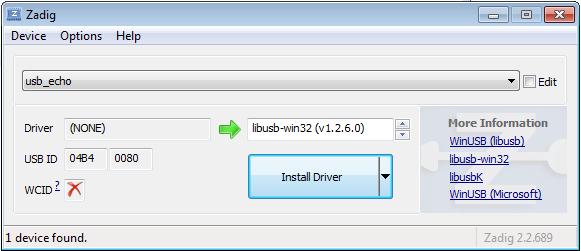 Once the driver is installed, in the windows Device Manager (can be search for in the Start Menu),