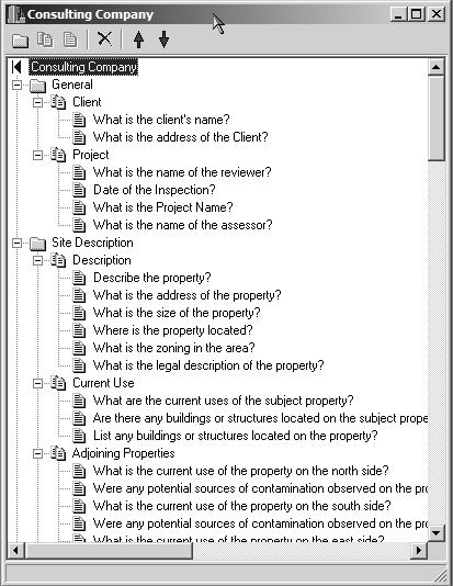 Example: Edit Questionnaire In this example we will edit the first question, What is the client s name?