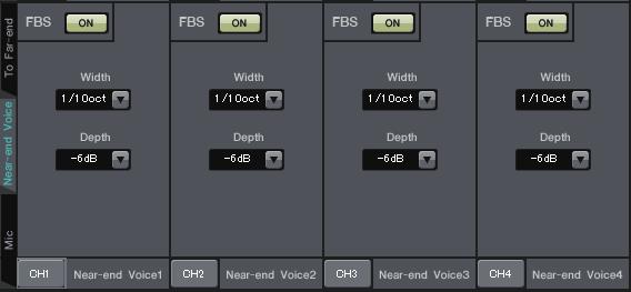 Near-end Voice screen Chapter 4. System screen 6 [Distance] knob This specifies the distance between the installed mic and speaker in units of meters.