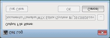 Get Log dialog box Chapter 7. Dialog boxes Get Log dialog box A record of the MTX system s operation is stored as a log in the MTX s internal memory.