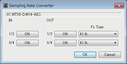 Sampling Rate Converter dialog box Chapter 7.