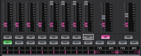 MATRIX screen Chapter 4. System screen 1 SENDS ON FADERS [ON] button Turns SENDS ON FADER mode on/off. If this is off, the input channel faders will adjust the input levels.