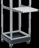 Frame Pull-Out Shelf Frame Pull-Out Shelf allows easy access to shelf-mounted devices. The shelf is 16 gauge steel with 12 gauge steel supports.